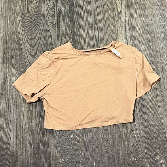 NWT Skims Fits Everybody Super Cropped T-Shirt Pullover Short Sleeve Ochre 2X - Picture 1 of 4